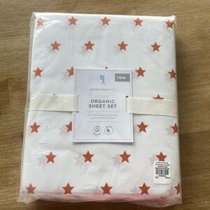 Organic Pottery Barn Kids twin sheet set